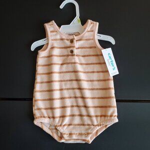 NEW Carter's Baby Summer Sleeveless One Piece‎ Onesie 3M months